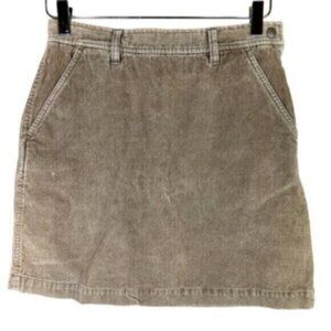 J. Crew | Tan Side Zip Corduroy Mini Skirt Size 4